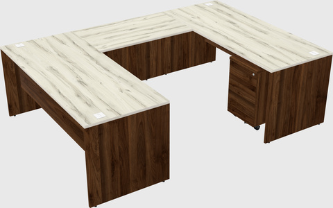 U-shaped desk