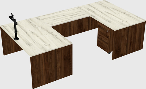 U-shaped desk
