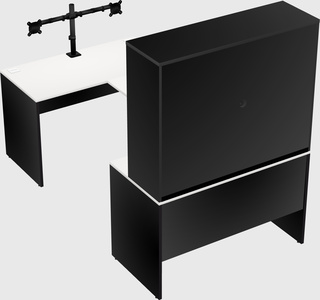 U-shaped desk