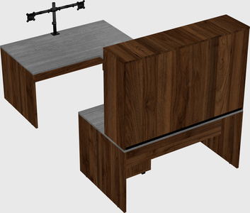 U-shaped desk