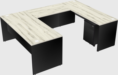 U-shaped desk
