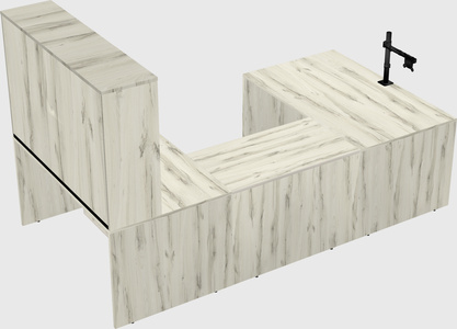 U-shaped desk