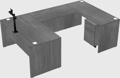 U-shaped desk