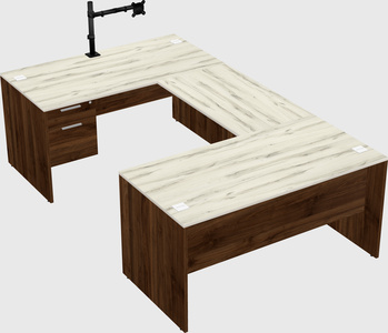 U-shaped desk