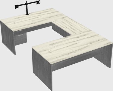 U-shaped desk
