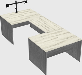 U-shaped desk