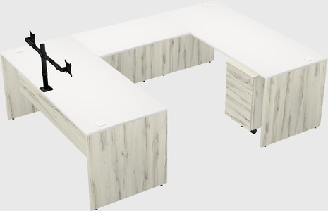 U-shaped desk