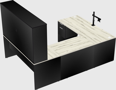 U-shaped desk