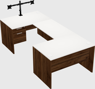 U-shaped desk