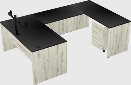 U-shaped desk