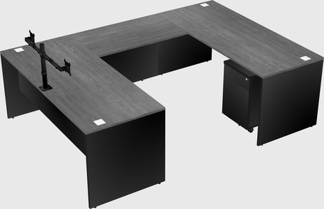 U-shaped desk
