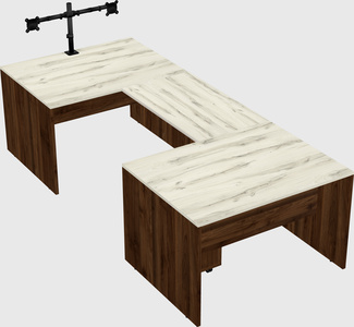 U-shaped desk