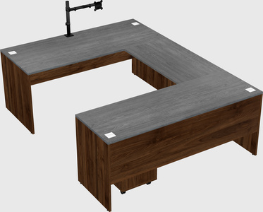 U-shaped desk