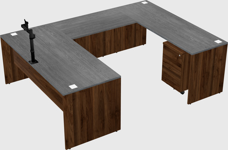 U-shaped desk