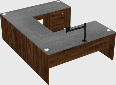 U-shaped desk
