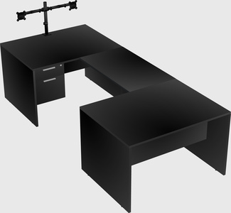 U-shaped desk