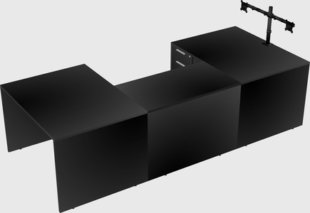 U-shaped desk
