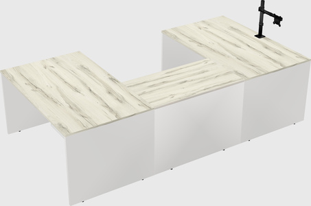 U-shaped desk