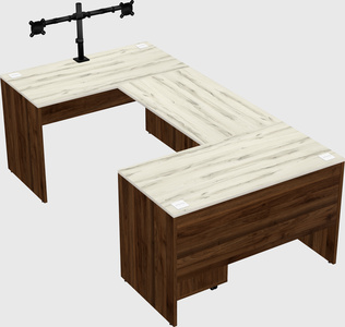 U-shaped desk