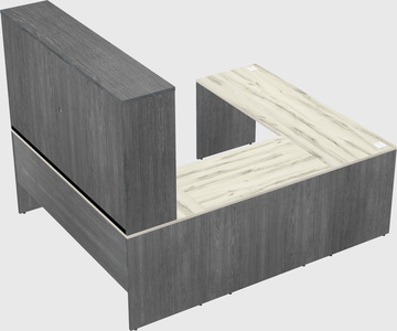 U-shaped desk