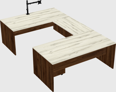 U-shaped desk