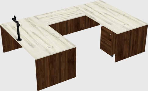 U-shaped desk