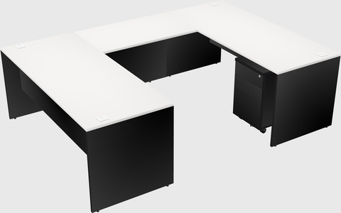U-shaped desk