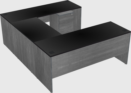 U-shaped desk