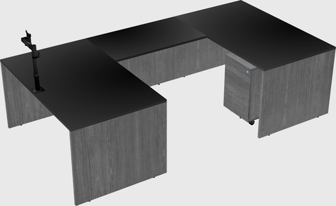 U-shaped desk