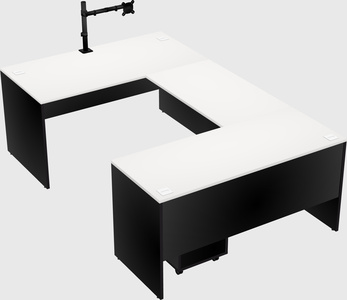 U-shaped desk
