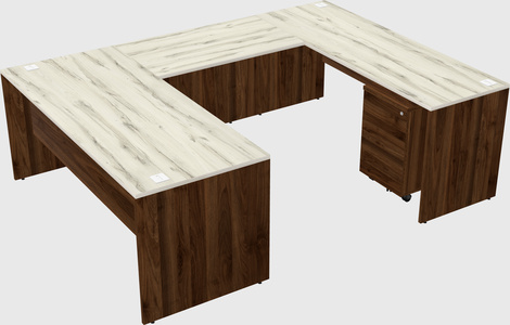 U-shaped desk