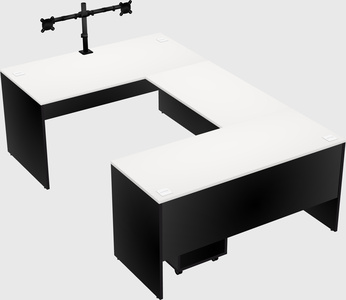 U-shaped desk