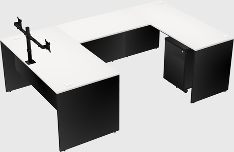 U-shaped desk