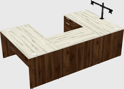 U-shaped desk