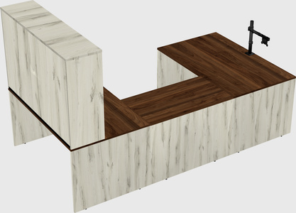 U-shaped desk