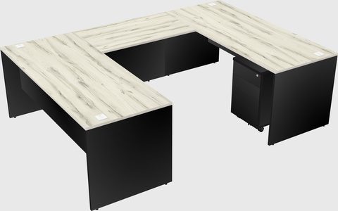 U-shaped desk