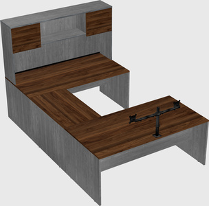 U-shaped desk