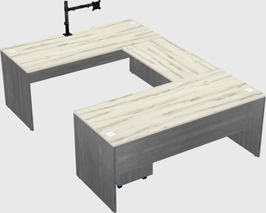 U-shaped desk