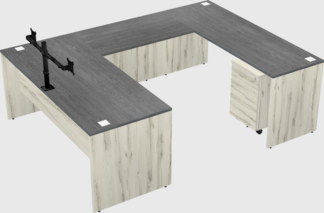 U-shaped desk