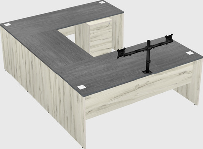 U-shaped desk