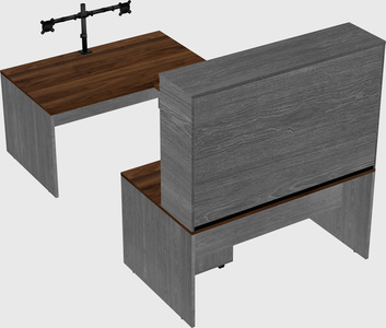 U-shaped desk