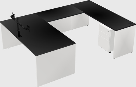 U-shaped desk