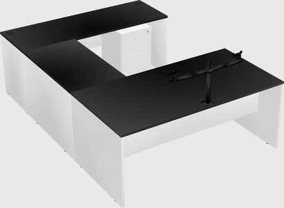U-shaped desk