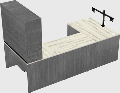 U-shaped desk