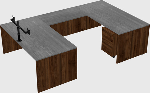 U-shaped desk
