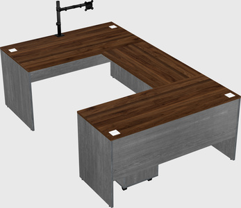 U-shaped desk