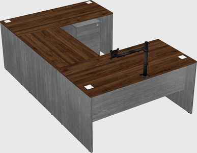 U-shaped desk