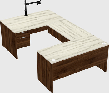 U-shaped desk