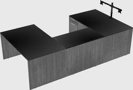 U-shaped desk