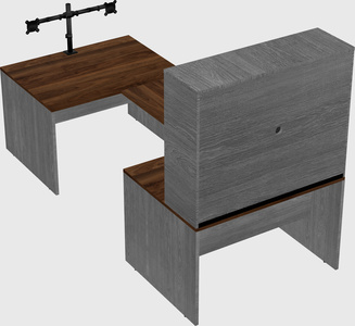 U-shaped desk